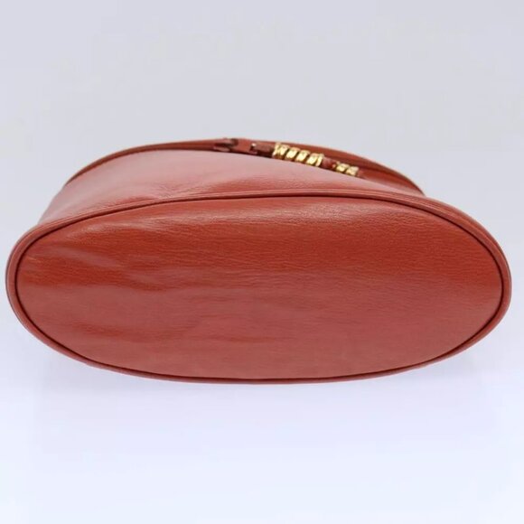 AUTHENTICITY GUARANTEED LOEWE Vanity Velazquez Twist Hand Bag Leather Orange - Picture 6 of 16